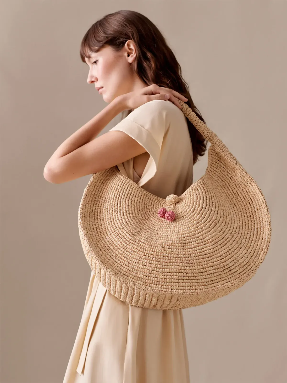 Chapeau souple en raphia à bord moyen — confort et style